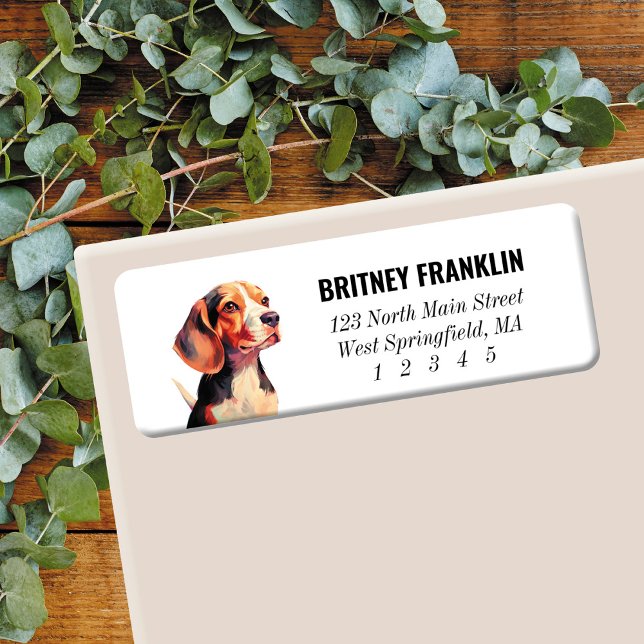 Beagle Returetiketters Returadress Etikett (Skapare uppladdad)