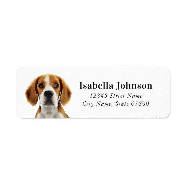 Beagle Returetiketters Returadress Etikett (Framsidan)