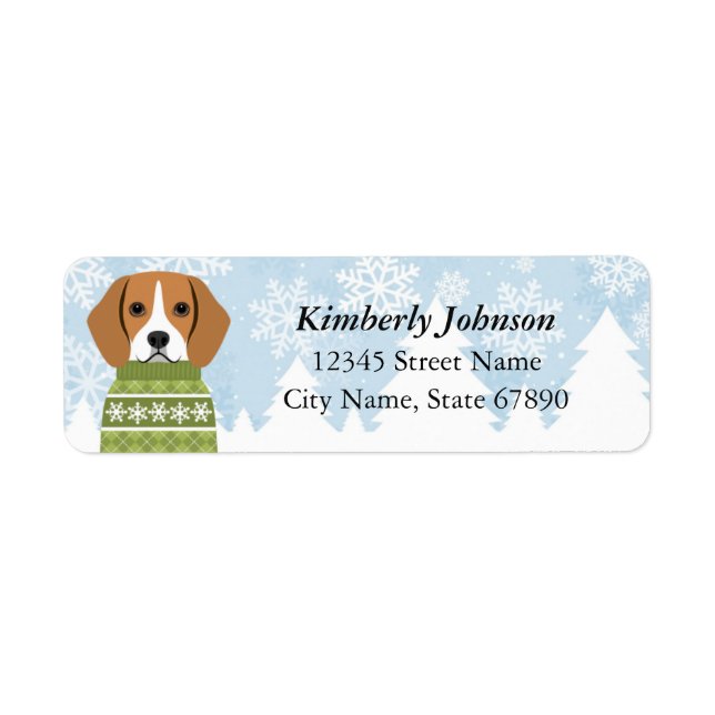 Beagle Returetiketters Returadress Etikett (Framsidan)