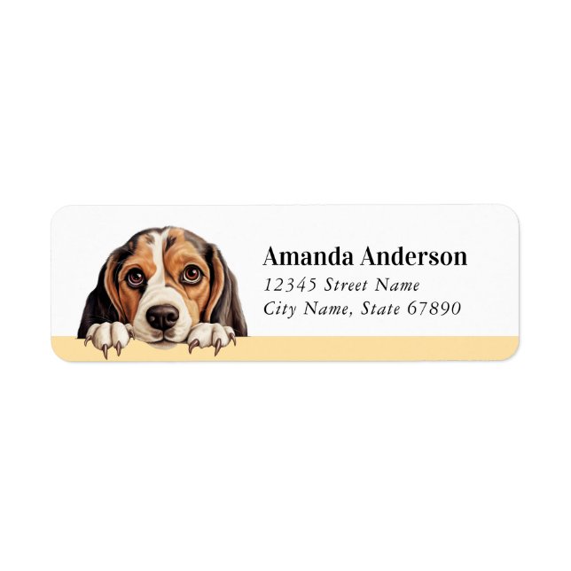 Beagle Returetiketters Returadress Etikett (Framsidan)