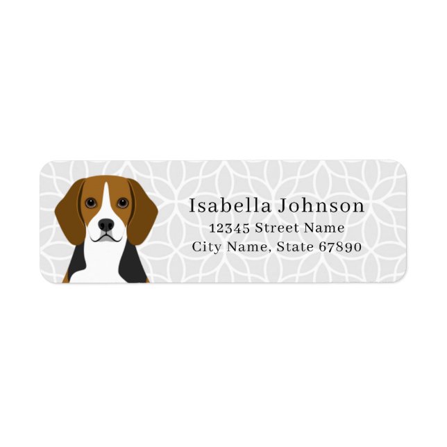 Beagle Returetiketters Returadress Etikett (Framsidan)