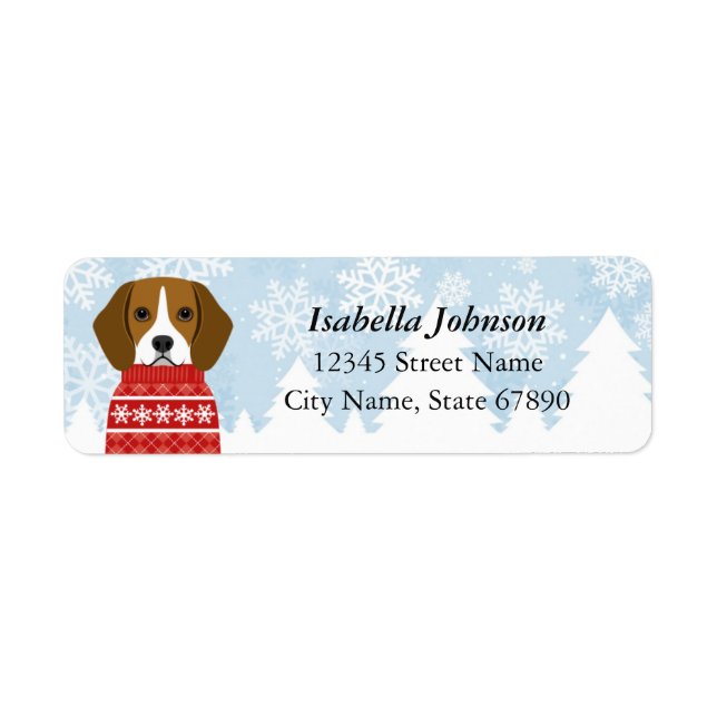 Beagle Returetiketters Returadress Etikett (Framsidan)