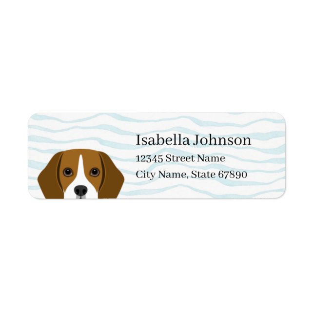 Beagle Returetiketters Returadress Etikett (Framsidan)