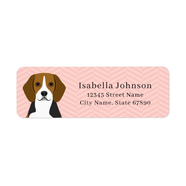 Beagle Returetiketters Returadress Etikett (Framsidan)