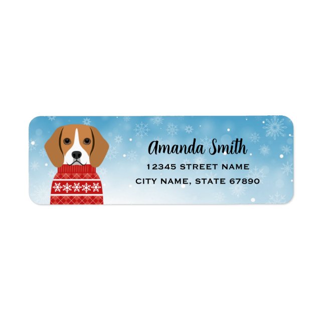 Beagle Returetiketters Returadress Etikett (Framsidan)