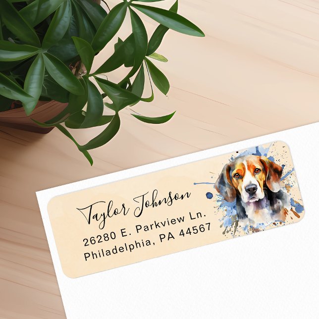 Beagle Return-adressetikett Returadress Etikett (Skapare uppladdad)