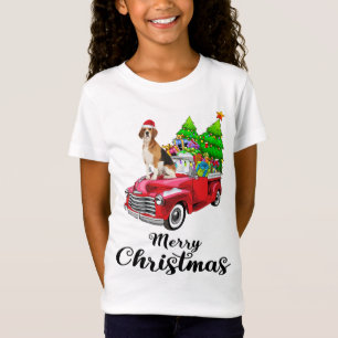 Beagle Ride Red Lastbil jul Pajama T Shirt