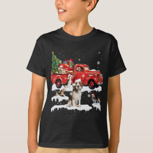 Beagle Riding Red Lastbil God jul X-mas Ugly T Shirt