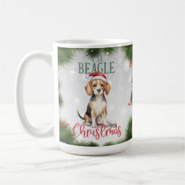 Beagle Rolig hund Pun-julkaffe Mugg