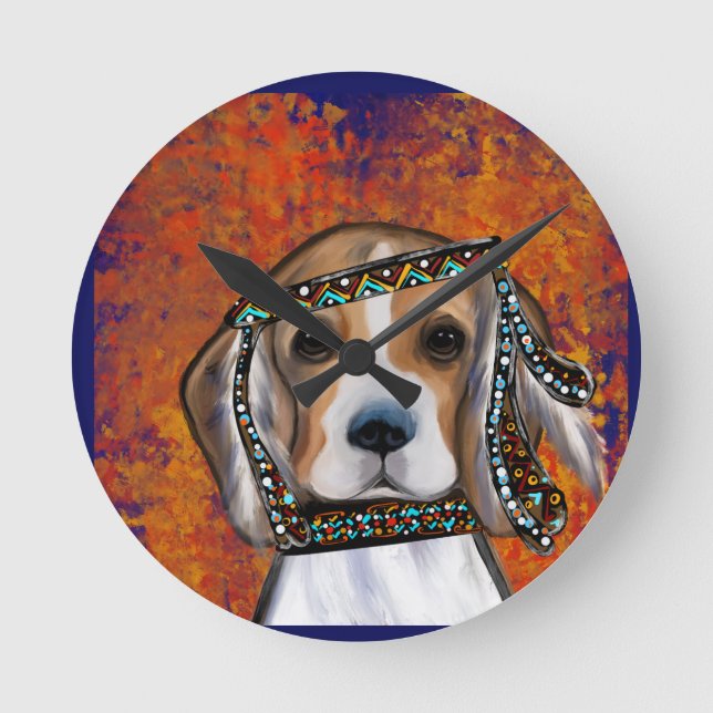 Beagle Rund Klocka (Framsida)