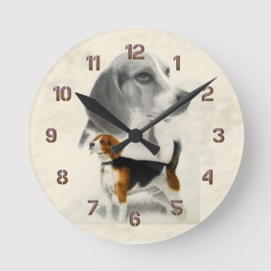 Beagle Rund Klocka