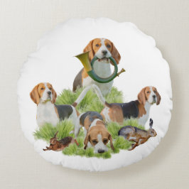 Beagle Rund Kudde