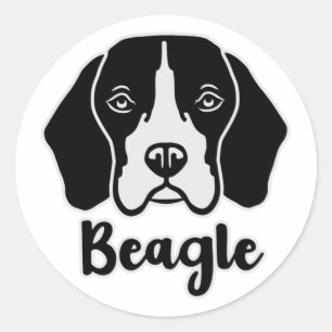 Beagle Runt Klistermärke