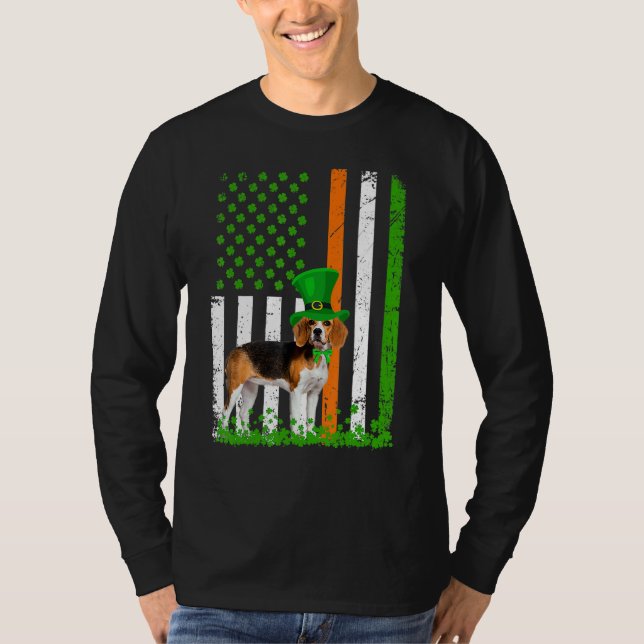 Beagle Saint patrick's day Hundar Älskare American T Shirt (Framsida)