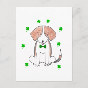 Beagle Saint Patricks Day Vykort