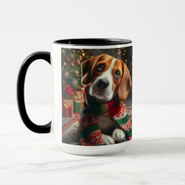 Beagle "Santa Define Bra", julkaffe Mugg