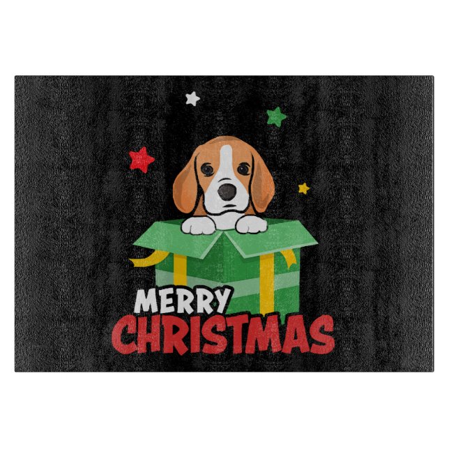 Beagle Santa Hundälskare God Jul Xmas  (Framsidan)