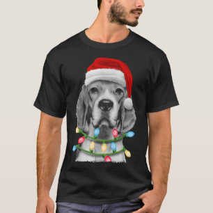 Beagle Santa Julgran Ljus Julafton Dogmas T Shirt