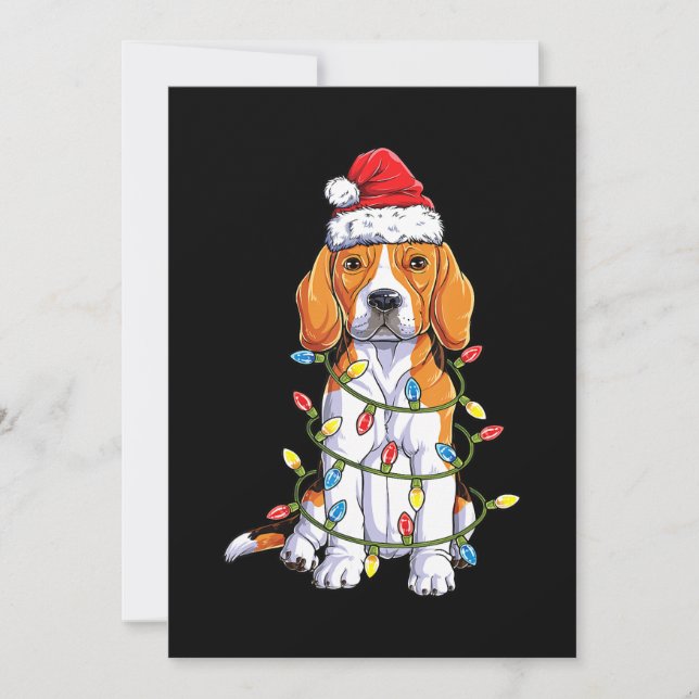 Beagle Santa Julgran Ljus Julafton Gifts Boys (Framsida)