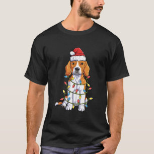 Beagle Santa Julgran Ljus Julafton Gifts Boys T Shirt