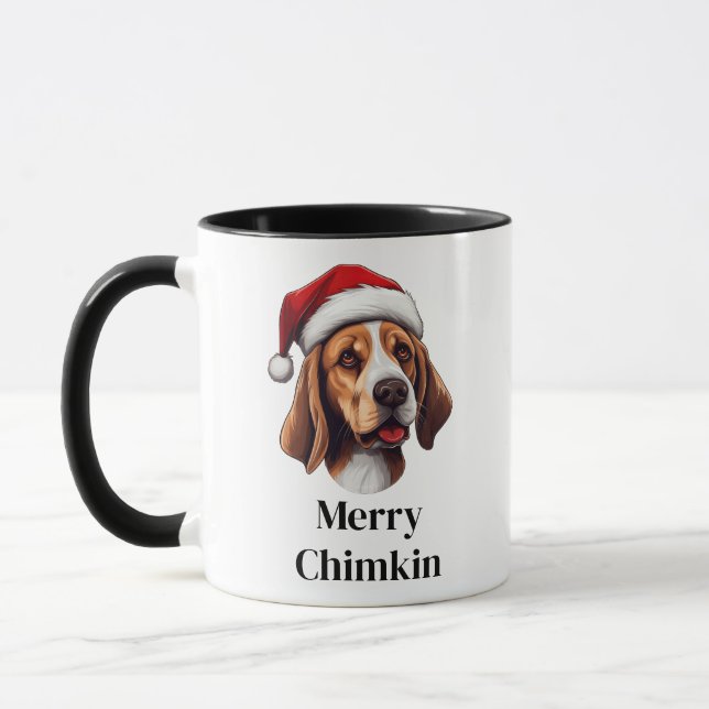 Beagle Santa mössa jul hund Mugg (Vänster)
