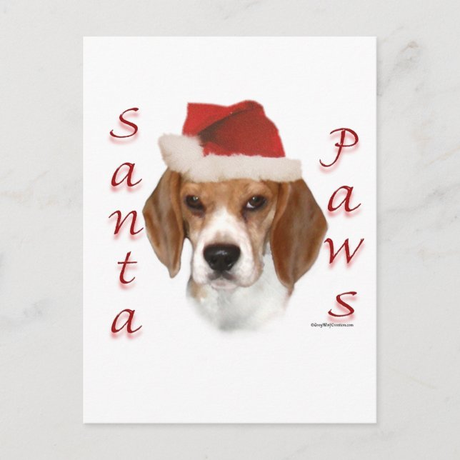 Beagle Santa Tassar Helg Vykort (Framsida)