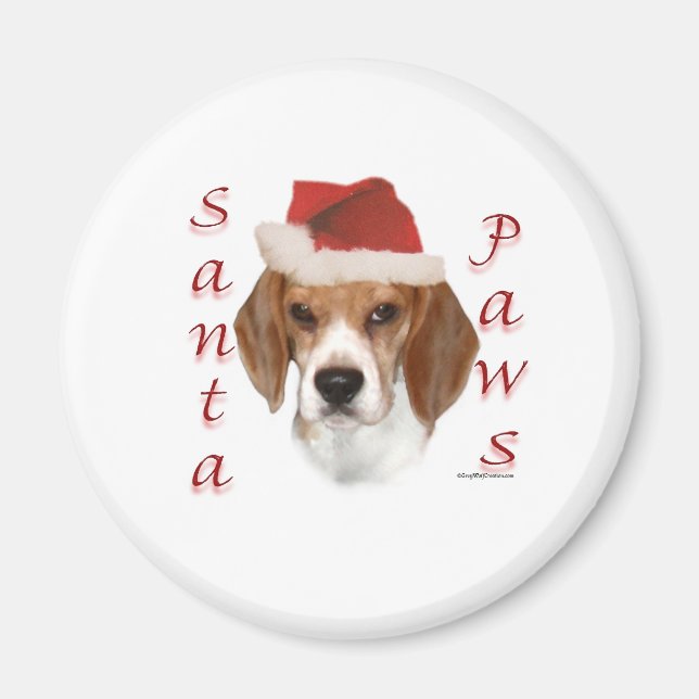 Beagle Santa Tassar Magnet (Framsidan)