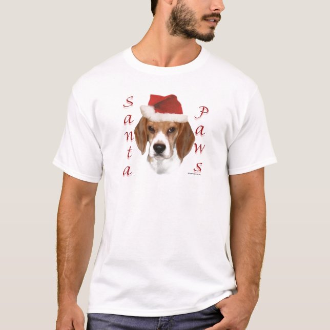 Beagle Santa Tassar Tee Shirt (Framsida)