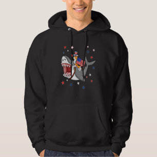 Beagle Shark 4:e juli, hundvalpen Mamma Pappa Hoodie
