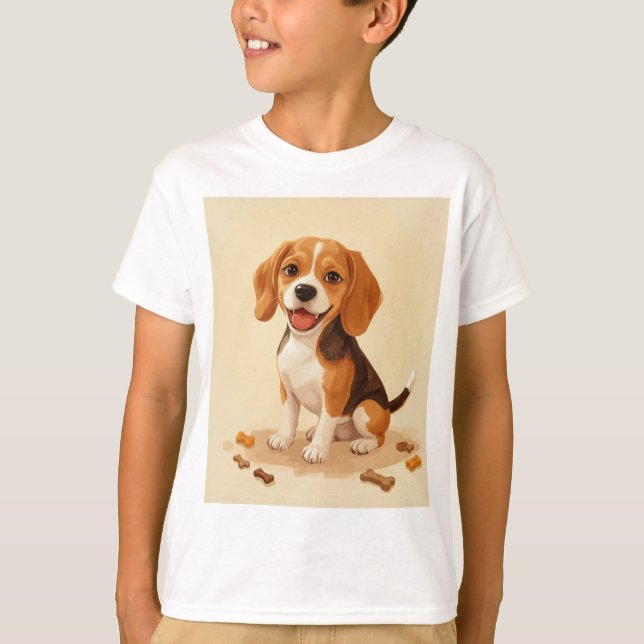 Beagle Shirt - Kids T Shirt (Framsida)