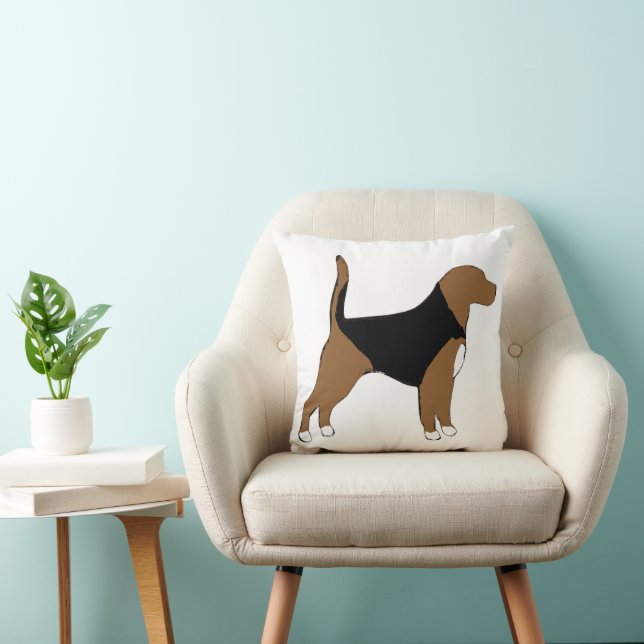 Beagle Silhouette Kudde (Stol)