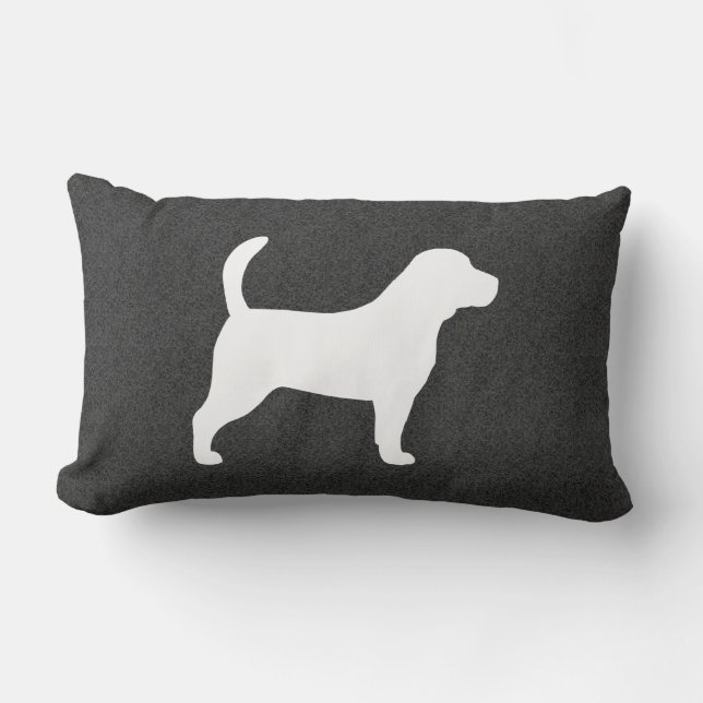 Beagle Siluett Lumbarkudde (Framsida)