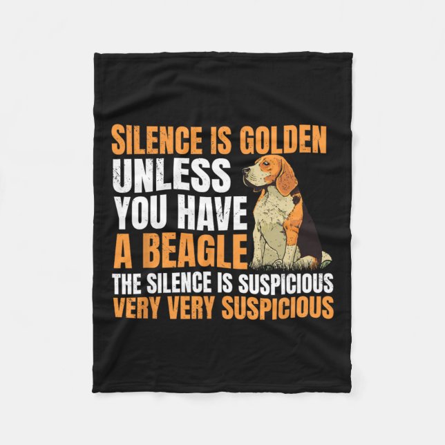 Beagle Small Scent Hund Hunting Pet Breeder Silenc Fleecefilt (Framsidan)