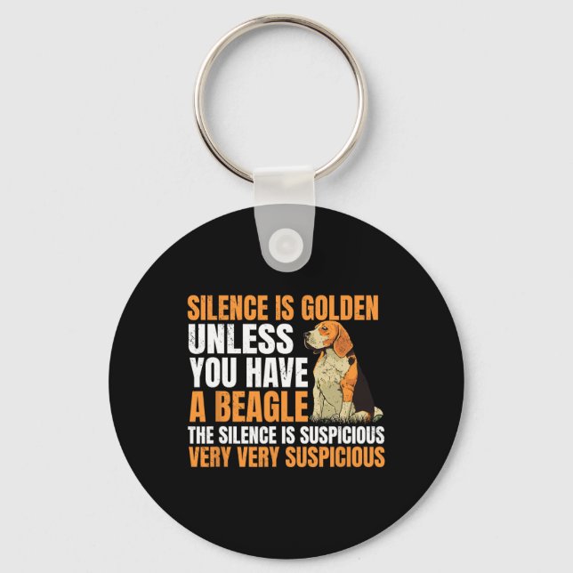 Beagle Small Scent Hund Hunting Pet Breeder Silenc Nyckelring (Framsida)