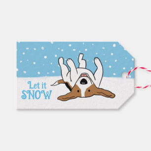 Beagle Snö Hund jul - Helgdag Gift Presentetikett