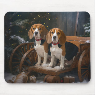 Beagle Snowy Sleigh-juldekretet Musmatta