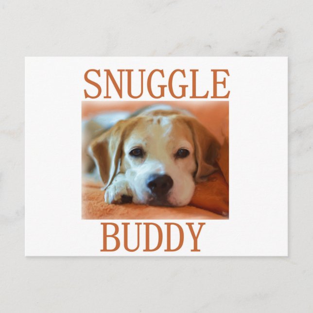 beagle snuggle kompis vykort (Framsida)
