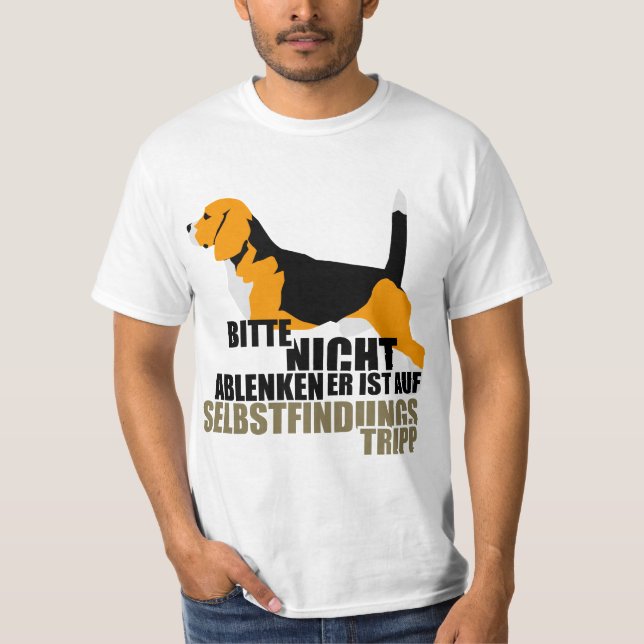 Beagle sökning t-shirt (Framsida)
