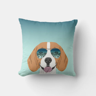 Beagle solglasögon sommar hundkudde kudde