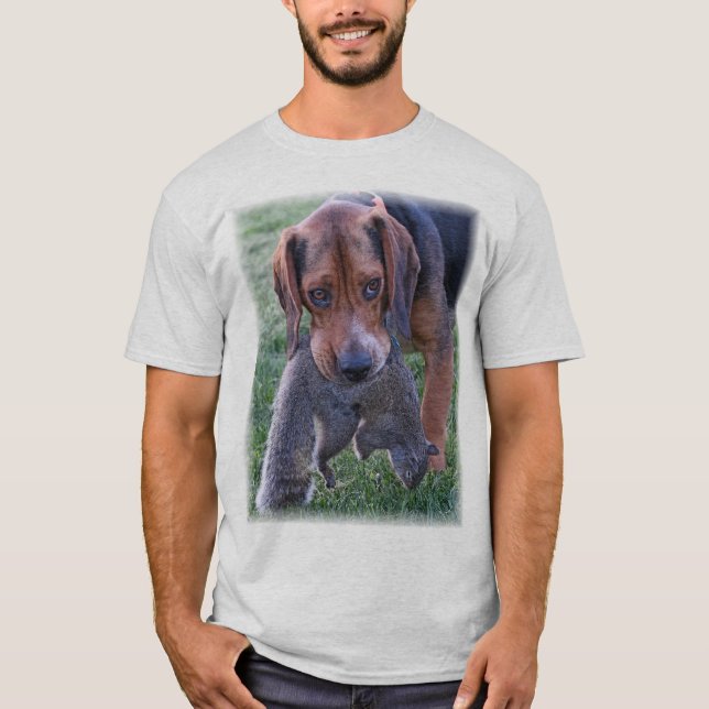 Beagle som hämtar ekorren t shirt (Framsida)