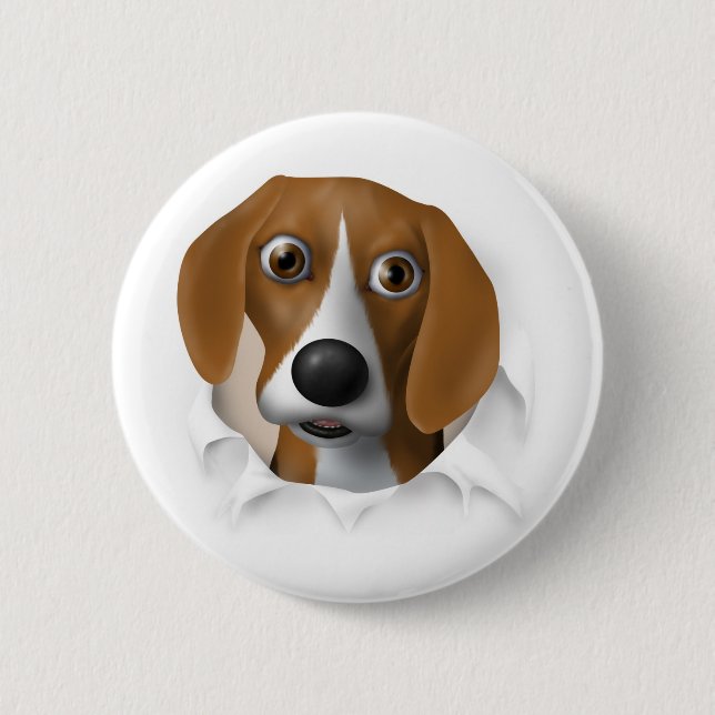 Beagle som ut slår sönder knapp (Framsida)