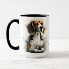 Beagle Splatter-kaffe Mugg Kopp