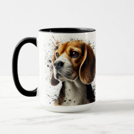 Beagle Splatter-kaffe Mugg Kopp