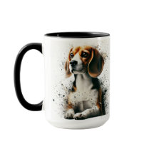 Beagle Splattered Coffee Mugg Kopp