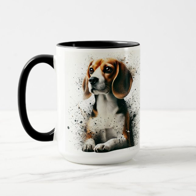 Beagle Splattered Coffee Mugg Kopp (Vänster)