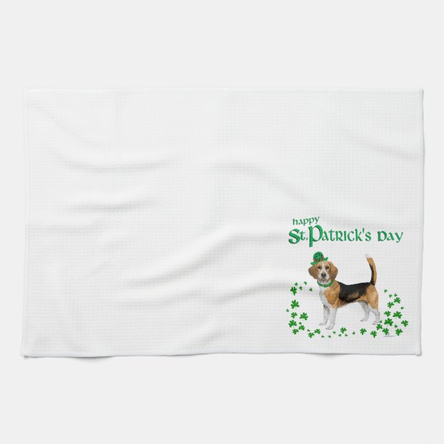 Beagle St patricks day Kökshandduk (Horisontell)