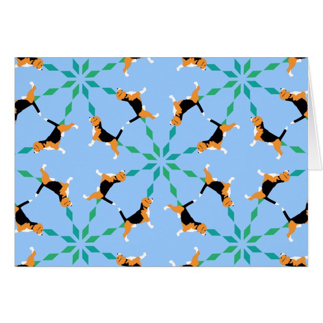 Beagle stil hälsningskort (Framsidan Horizontal)