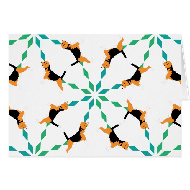 Beagle stil hälsningskort (Framsidan Horizontal)