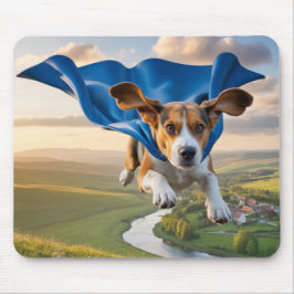 Beagle Superhero Mousepad Musmatta