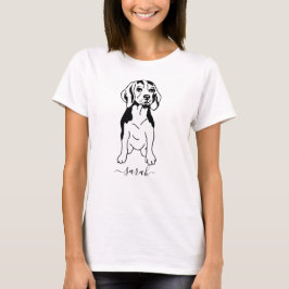 Beagle-T-Shirt för kundens anpassade namn T Shirt